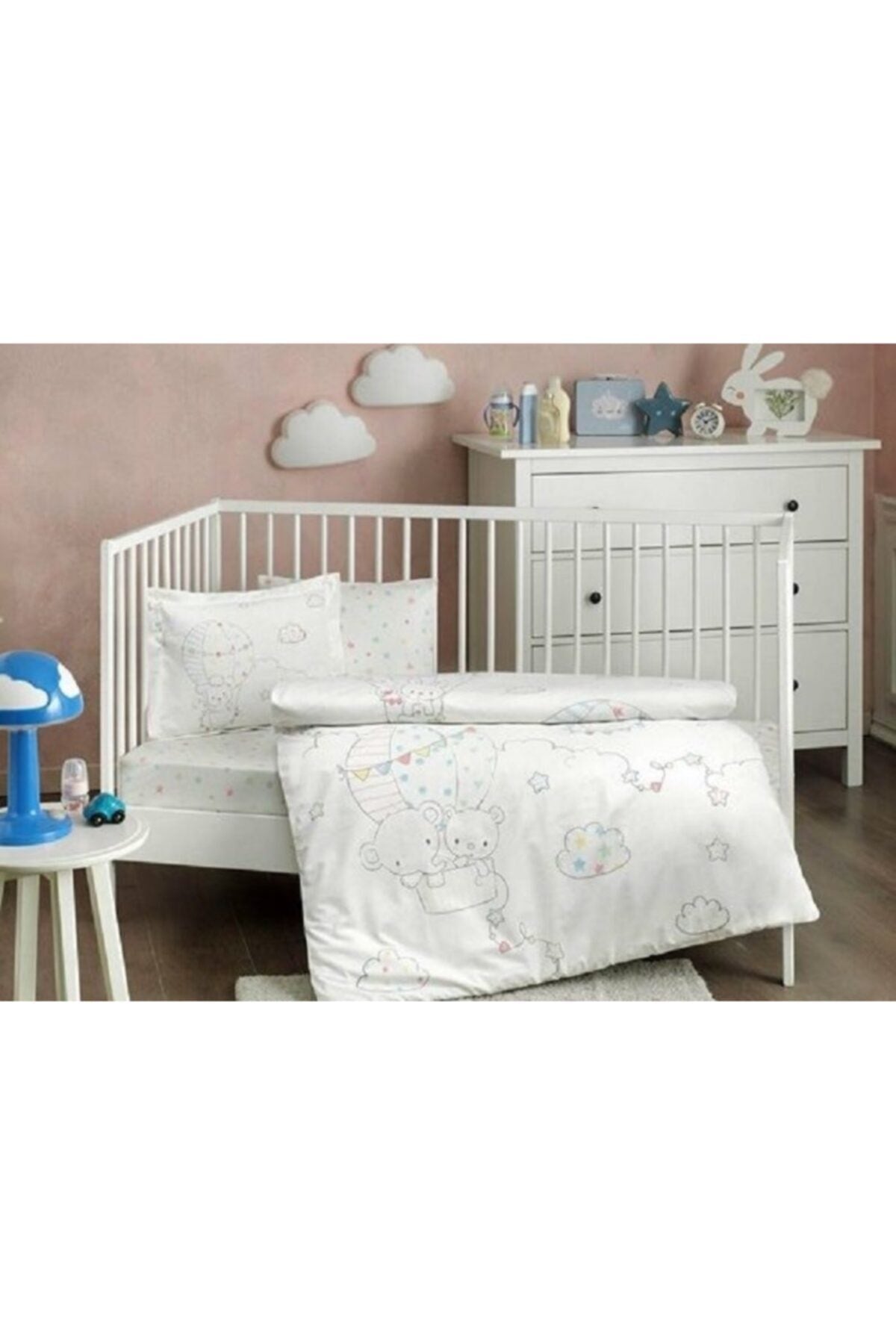 Baloon Blue Baby Organic Duvet Cover Set