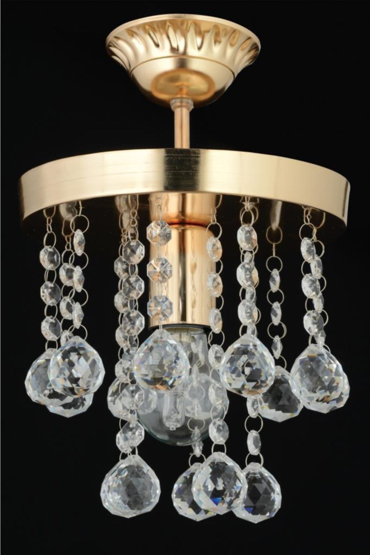 Biga Single Gold Stone Chandelier