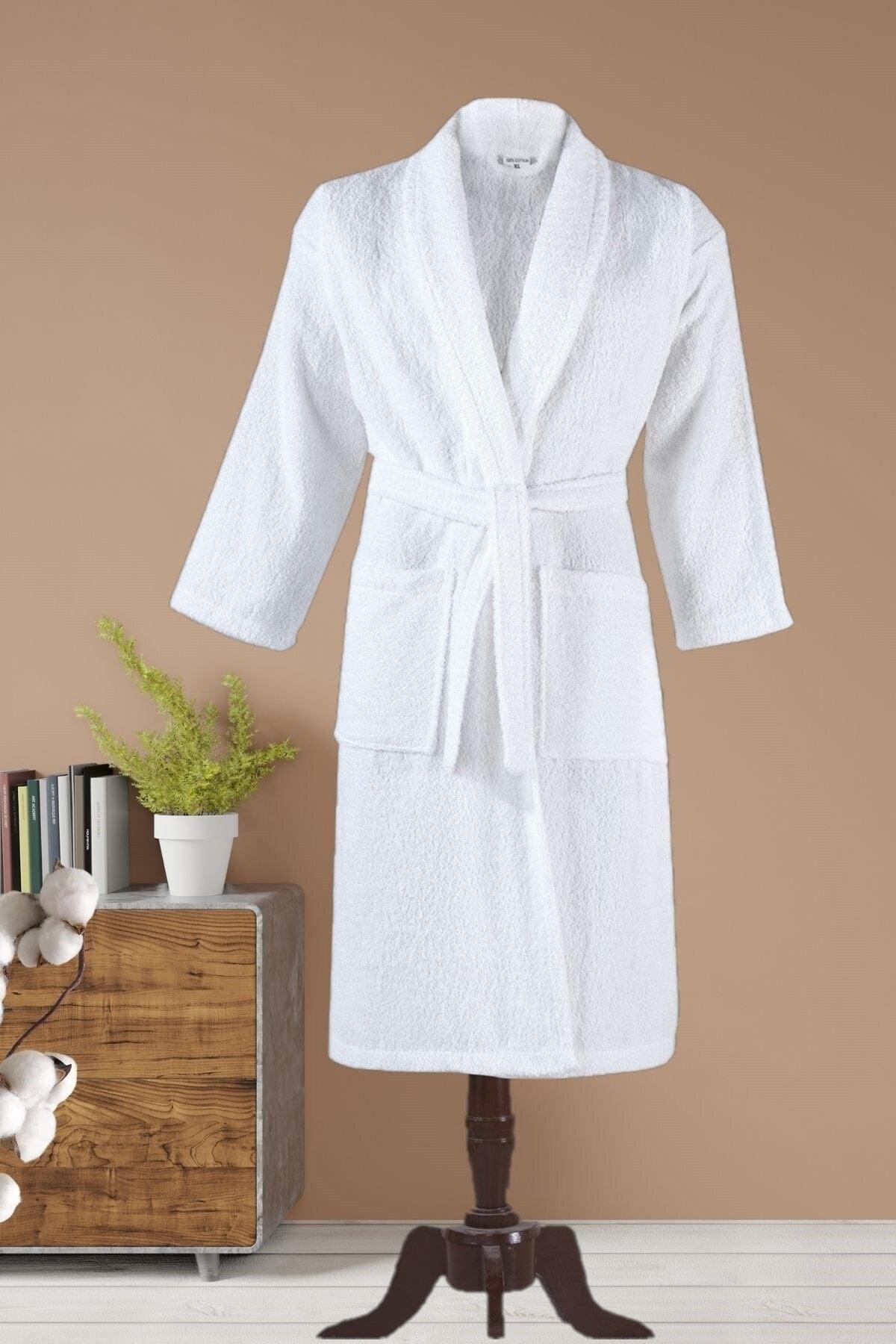 White Unisex Bathrobe - Swordslife