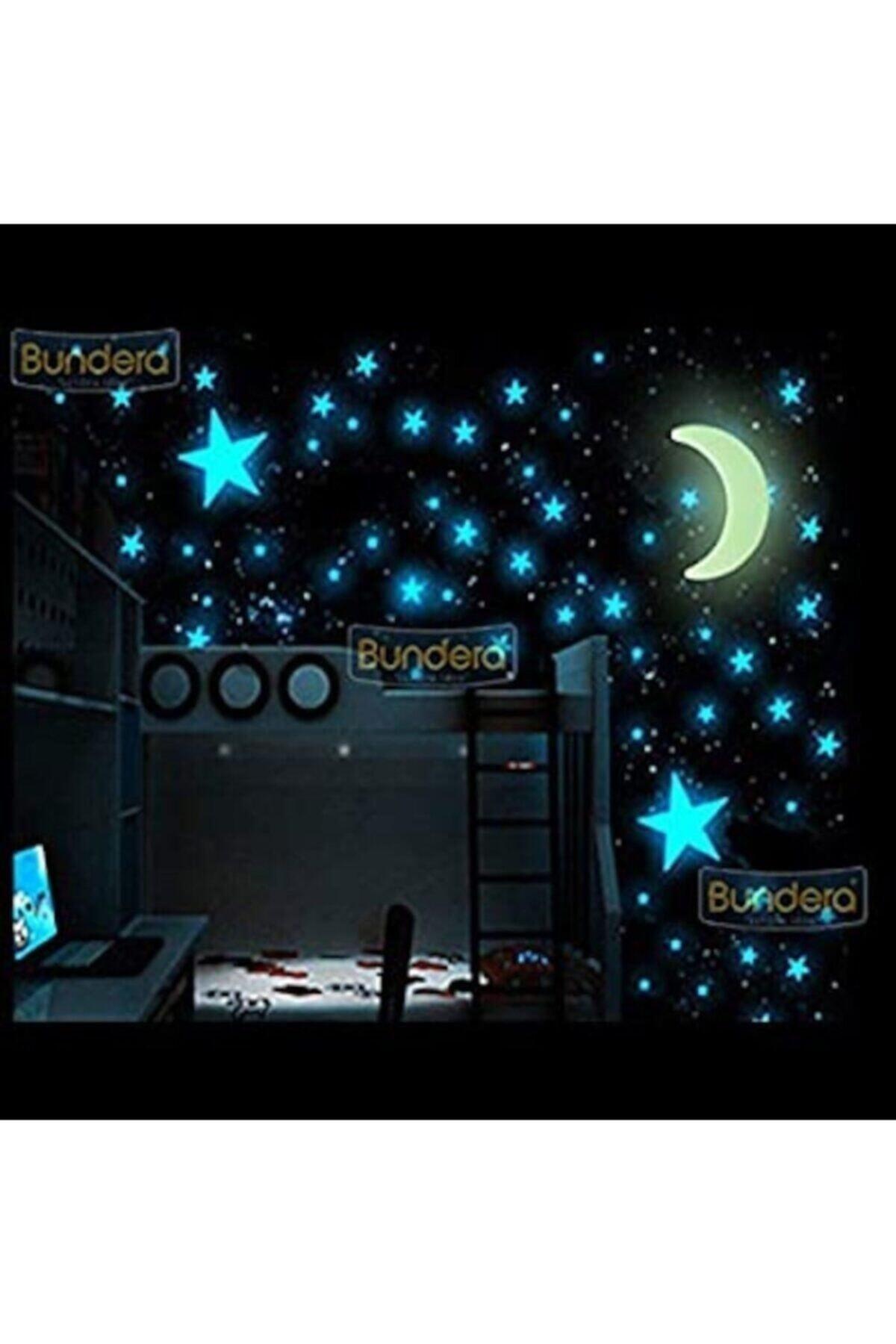 Phosphorous Star Moon Night Shining Room Wall Ceiling Decoration 24 Pieces - Swordslife