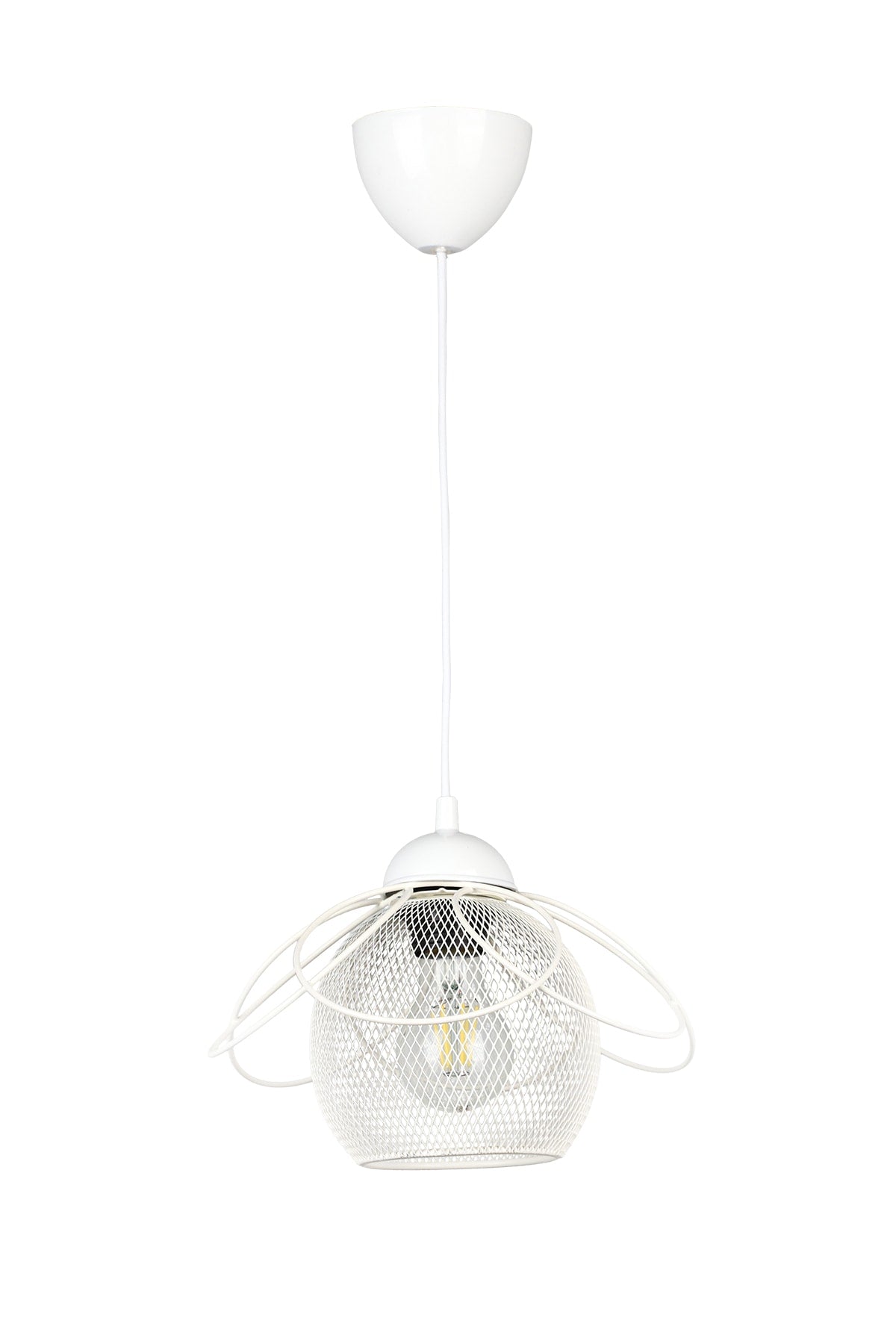 Ares Single Chandelier White