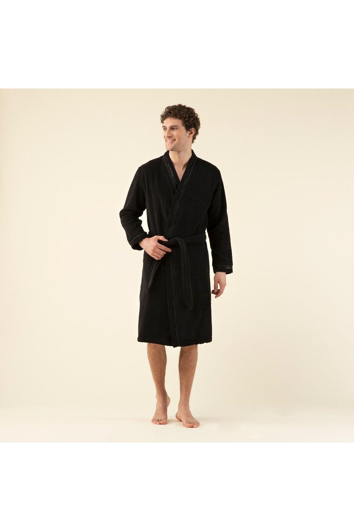 Chic Men's Bathrobe Black - Swordslife