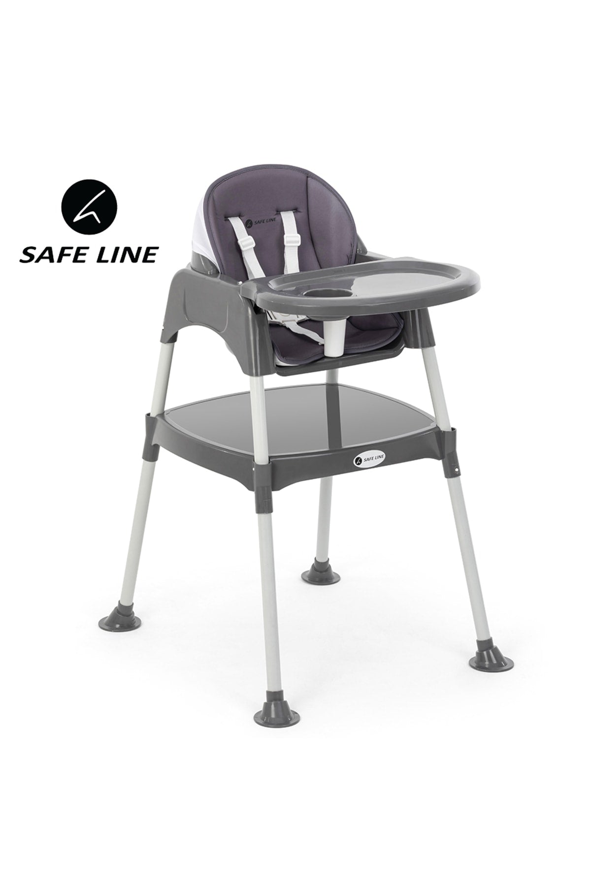 Desk Padded Highchair Dark Gray