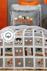 By Karaca Home Snoopy Space Single 100% Cotton Duvet Cover Set