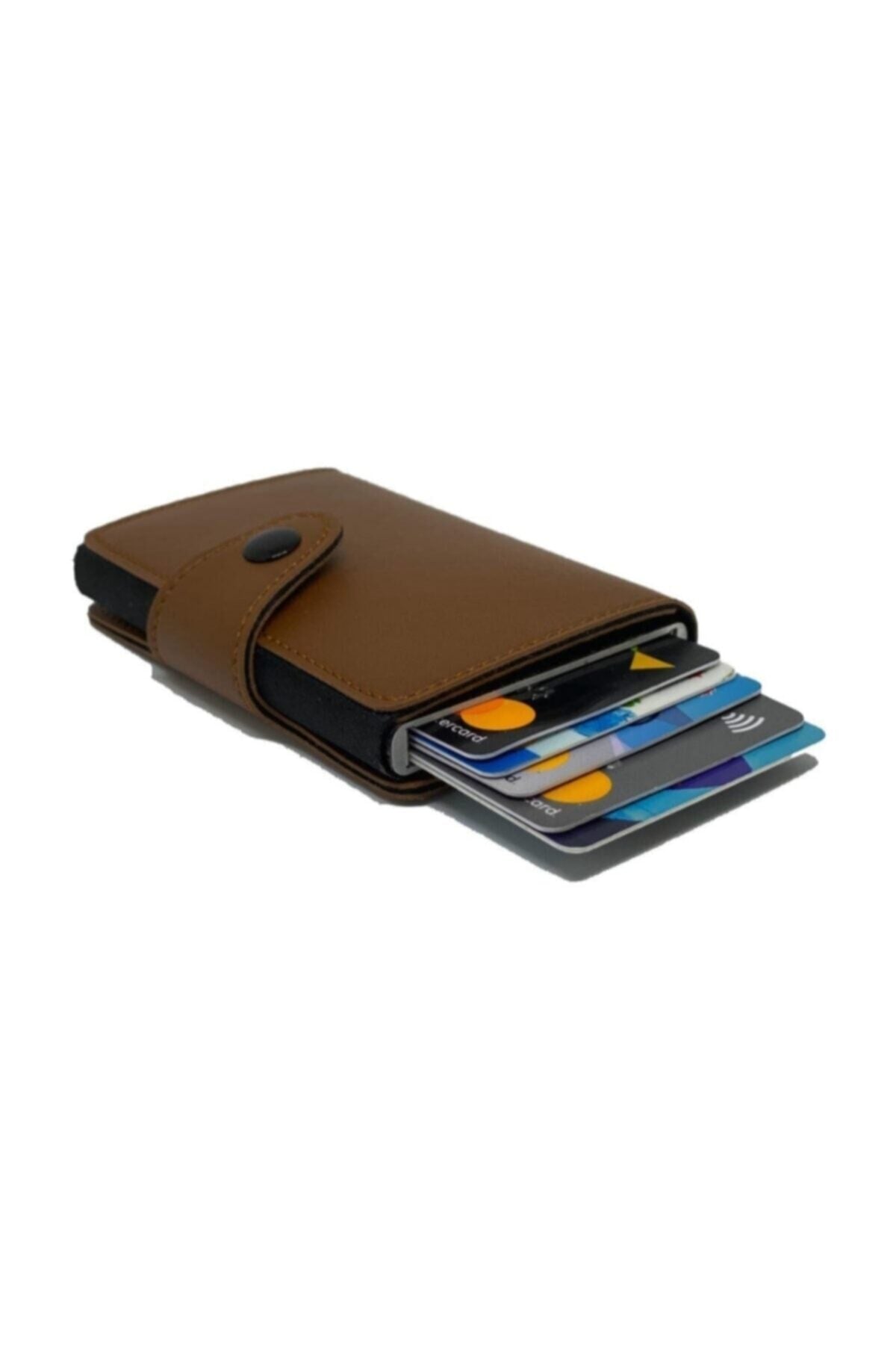 Taba Automatic Mechanism Faux Leather Men's Wallet Card Holder