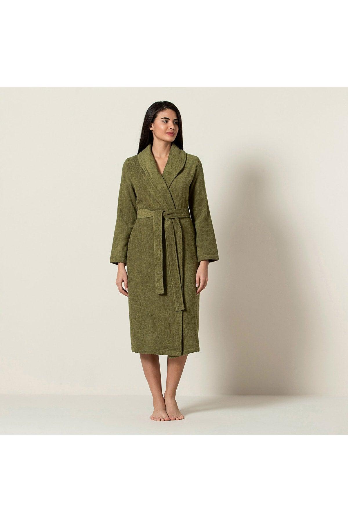 Kael Women's Bathrobe Khaki - Swordslife