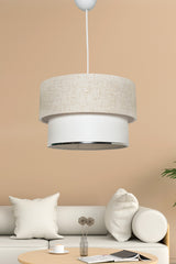 Corbeu Single Pendant Lamp Chandelier Cream-white Mdrn-45