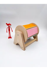 Montessori Wooden Toy with Spinning Body and Sound, +6 Months Toy, Educational Toy for Babies