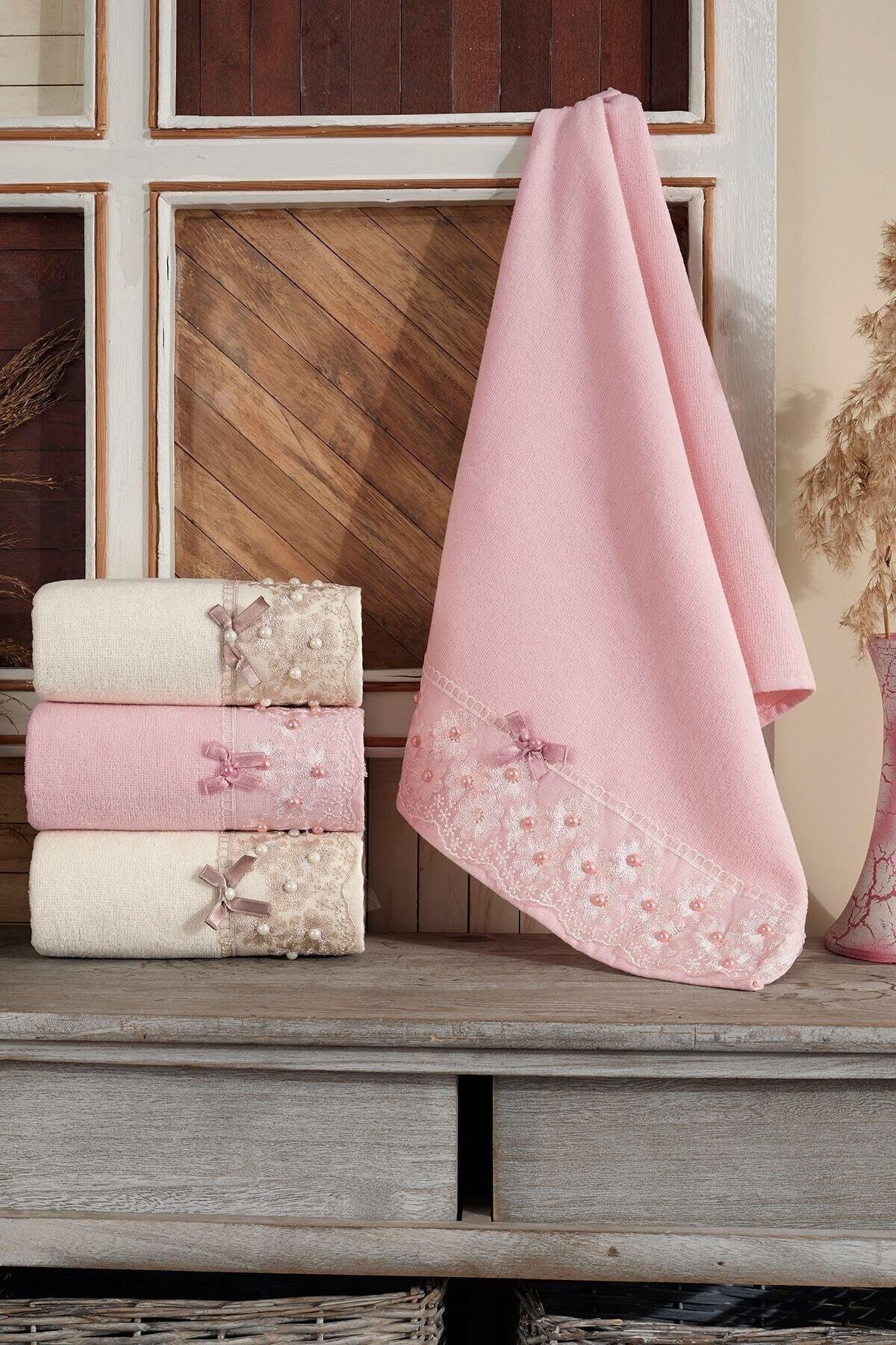 50/90 Clover Dowry Lacy Cotton 4 Pieces Hand Face Towel - Swordslife