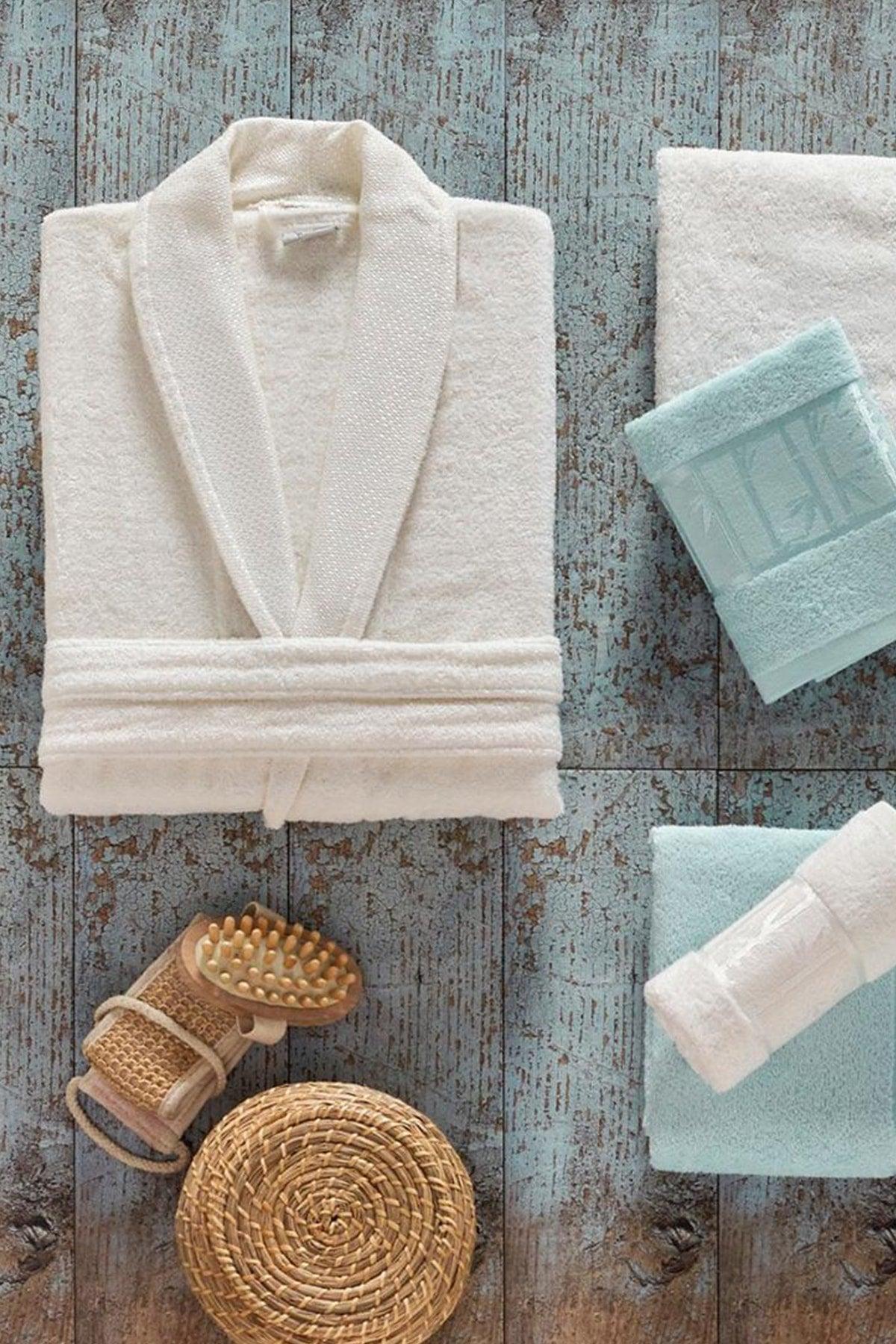 Arliva Bamboo Family Bathrobe Set Mint Cream - Swordslife