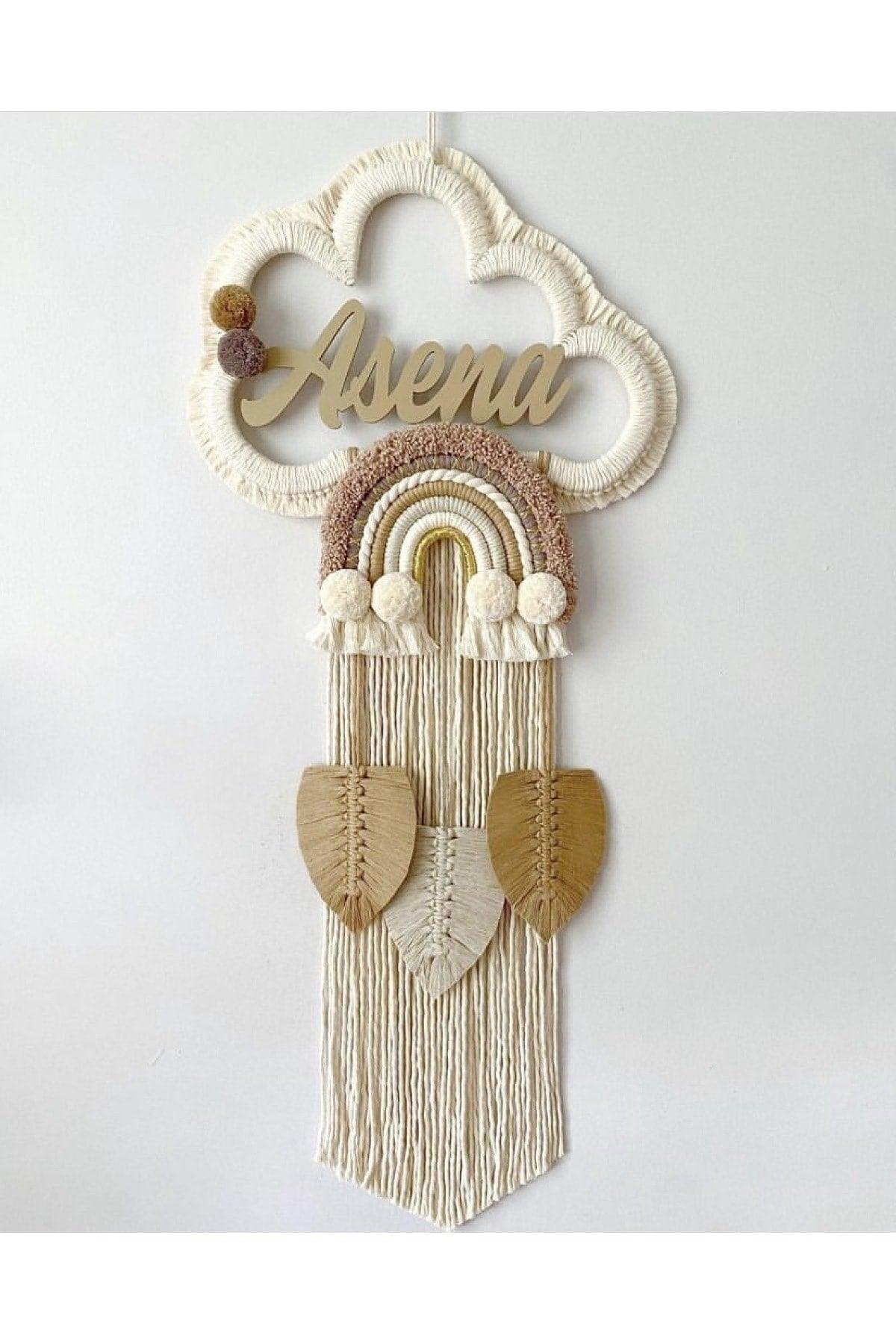 Baby/Child Gift Name Macrame Cloud Door Decoration Hospital Door Decoration Baby Room Door Decoration - Swordslife