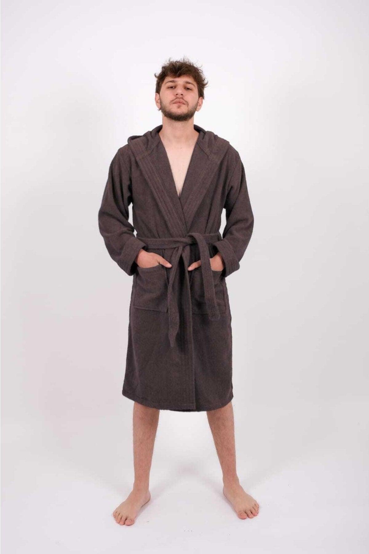 Oversized Cotton Hooded Unisex Female-Men Bathrobe - Swordslife