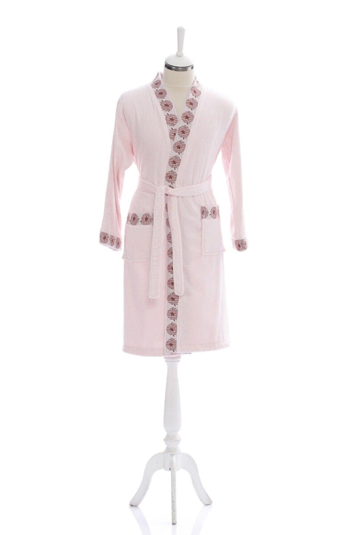 Women's Pink Bamboo Kimono Bathrobe - Swordslife