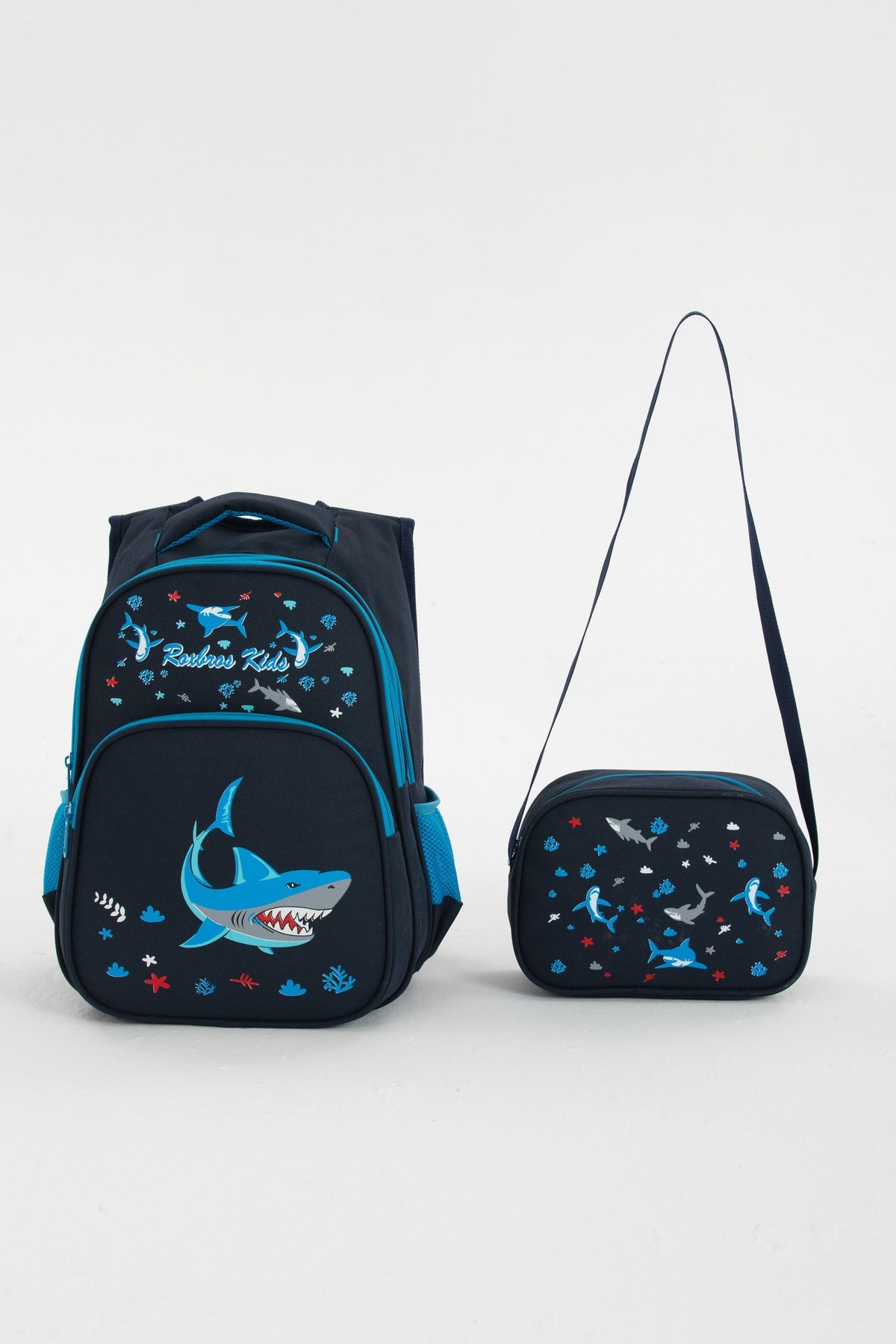 Shark Shark Primary School Bag + Lunch Box Girls - Boys