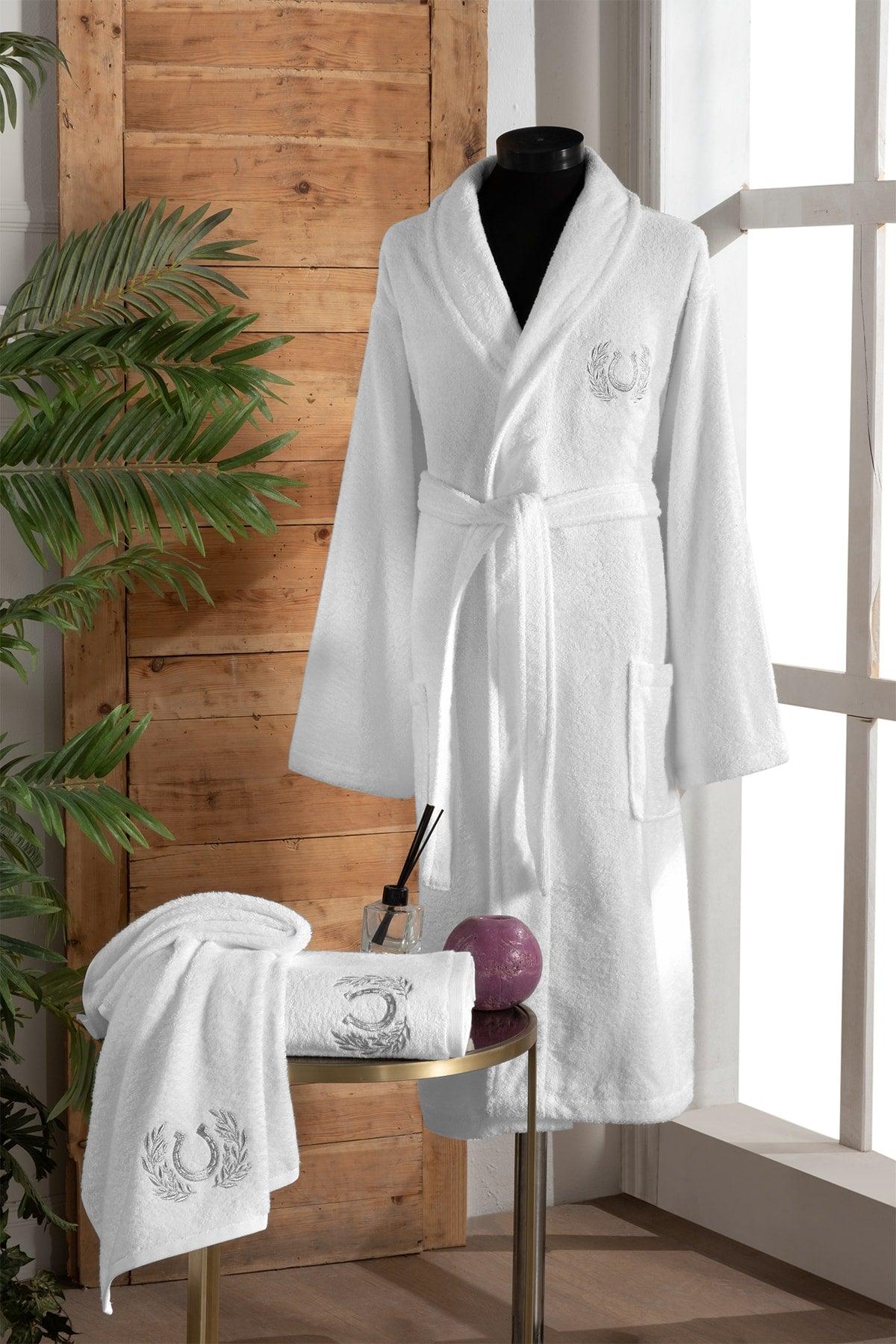 100% Cotton Embroidered 3-Piece Men's Bathrobe Set | Bathrobe Set | Dowry set - Swordslife