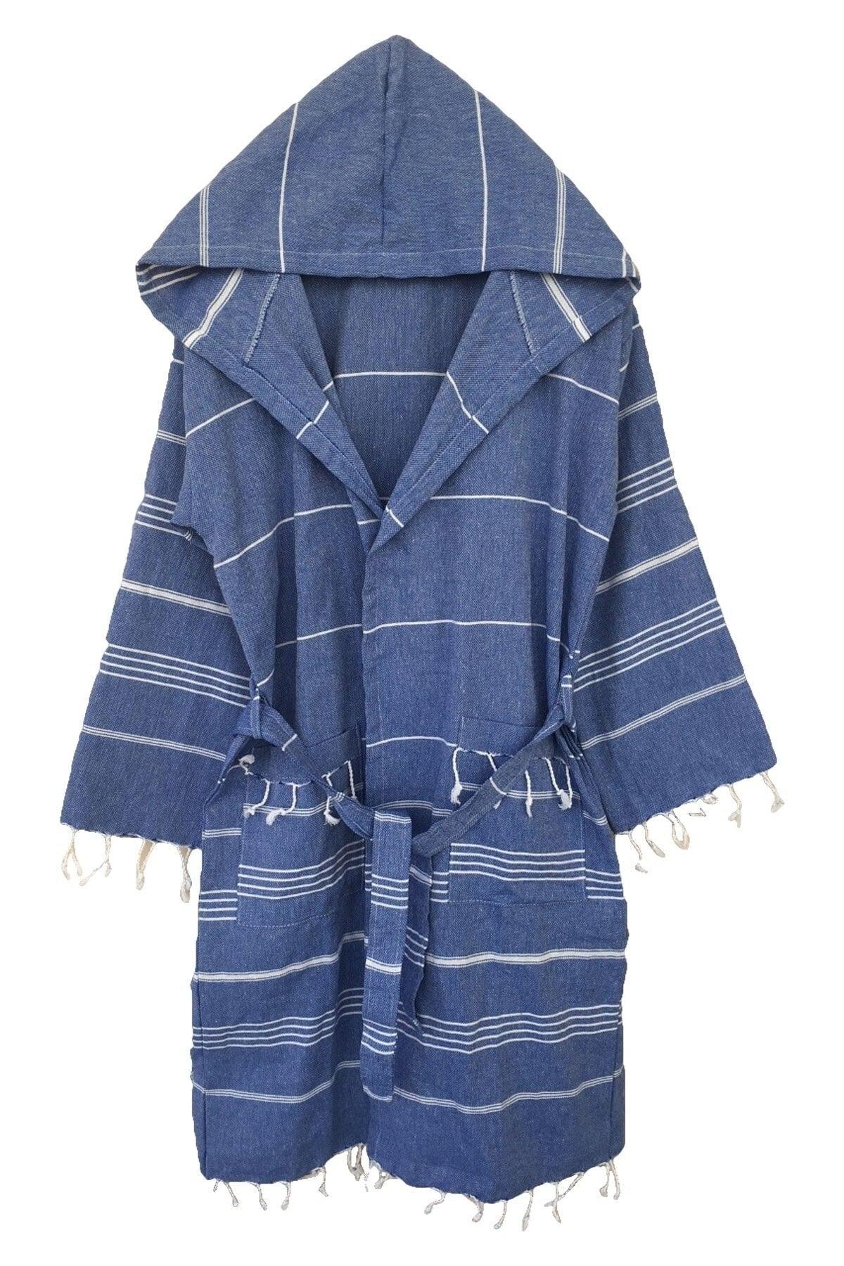 Sultan Hooded Peshtemal Bathrobe 100 Cotton Bath Sea Beach Bathrobe - Swordslife