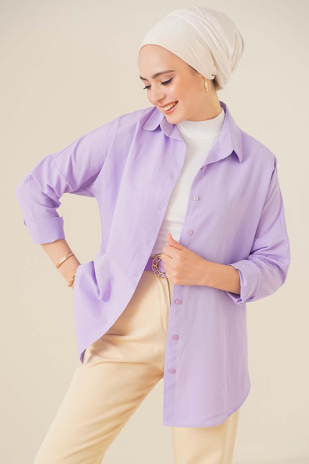 Oversize Basic Shirt Lilac - Swordslife