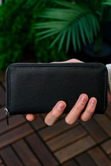 Unisex Vegan Leather Card Holder Wallet with Phone Compartment Xclub Model