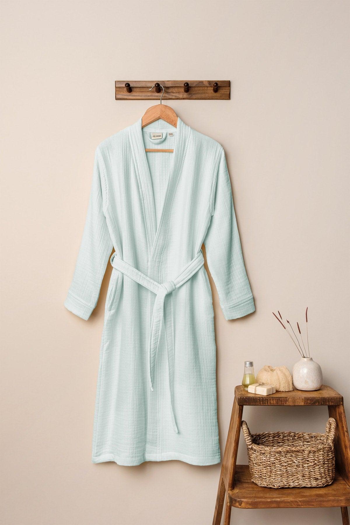 Unisex Kimono Muslin Bathrobe Mint - Swordslife