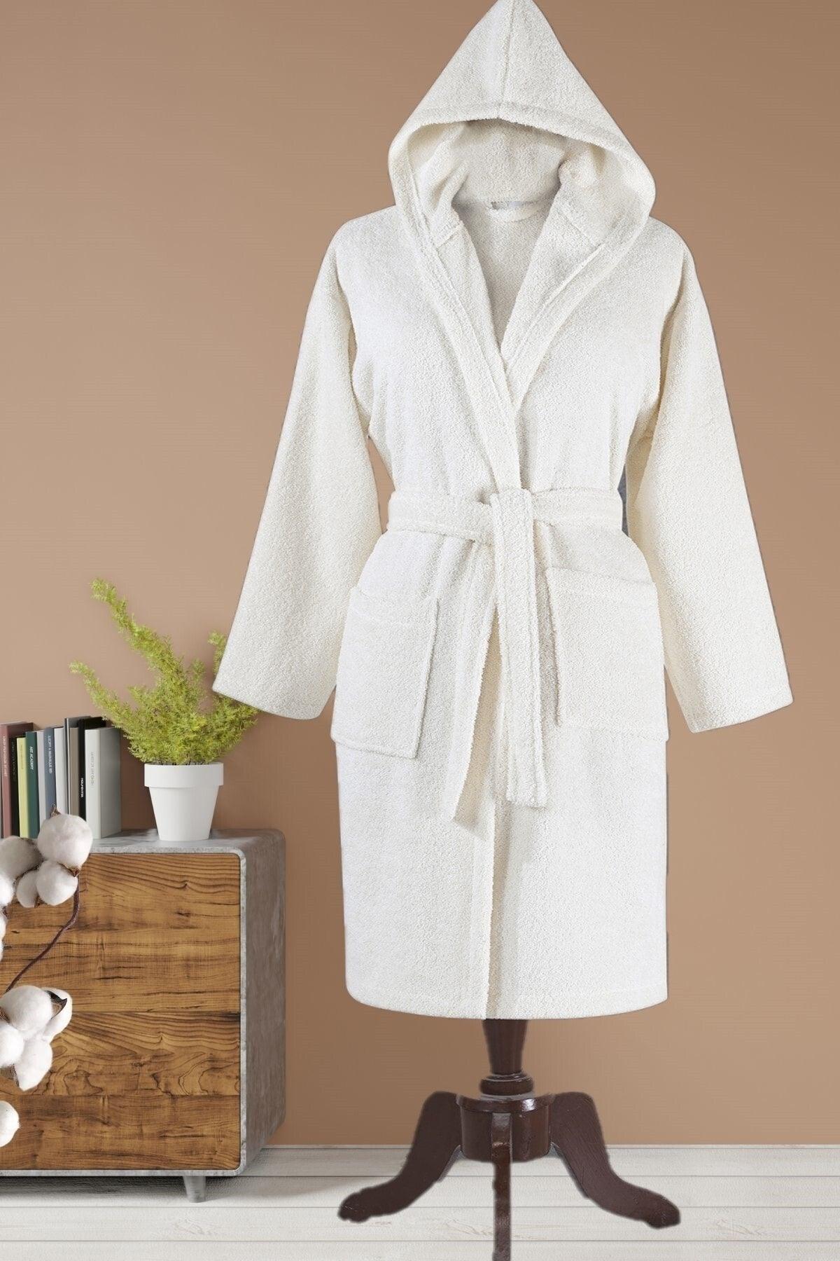 Hooded Bathrobe Cream - Swordslife