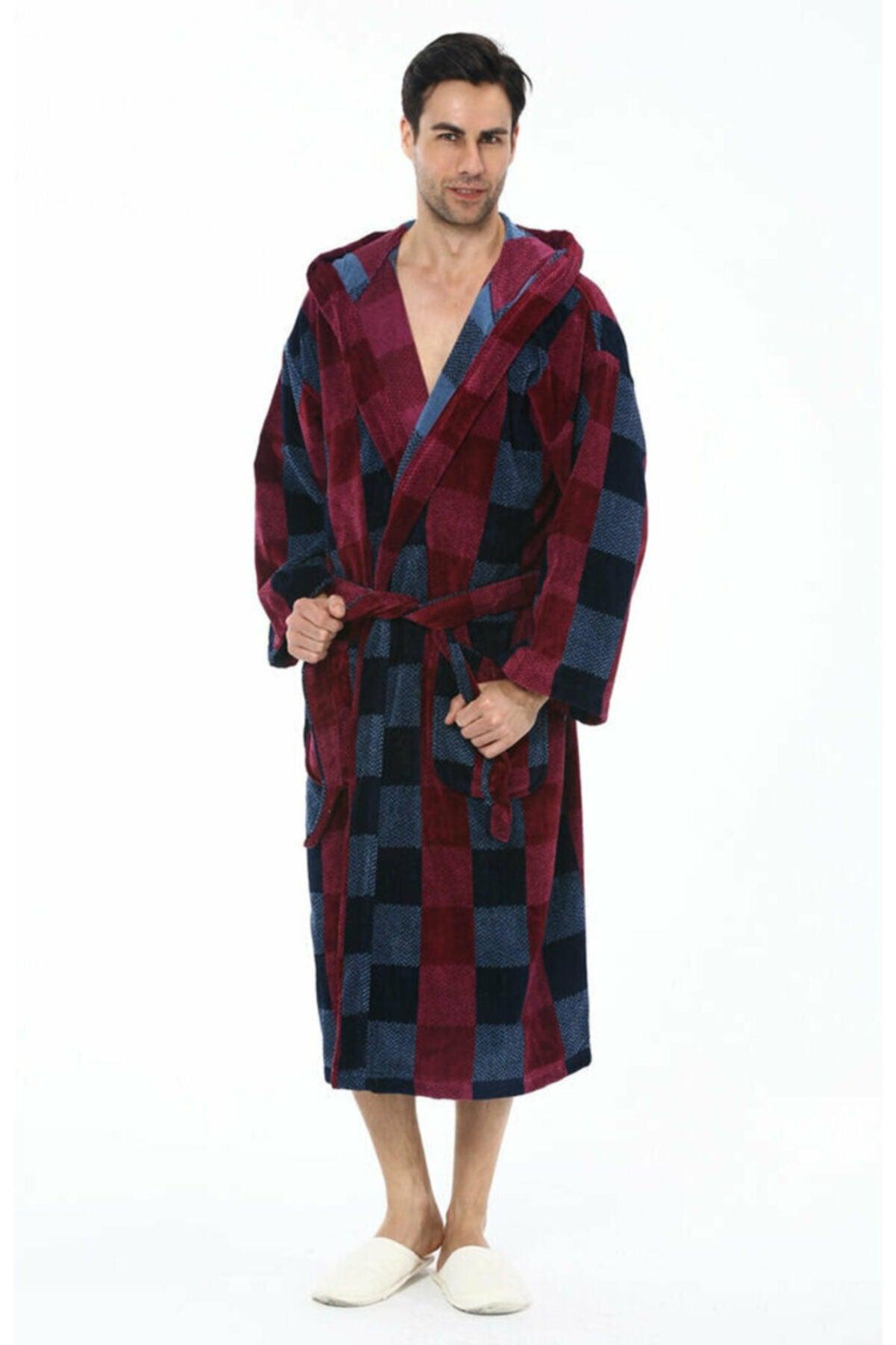 Hawaiian Trojan Velvet Hooded Bathrobe - Swordslife