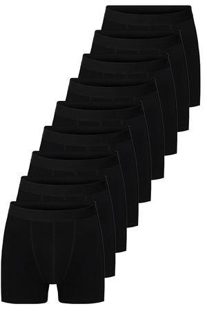 Black Men's 9-Pack Cotton Boxer