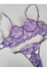 Lilac Underwire Bra Set - Swordslife