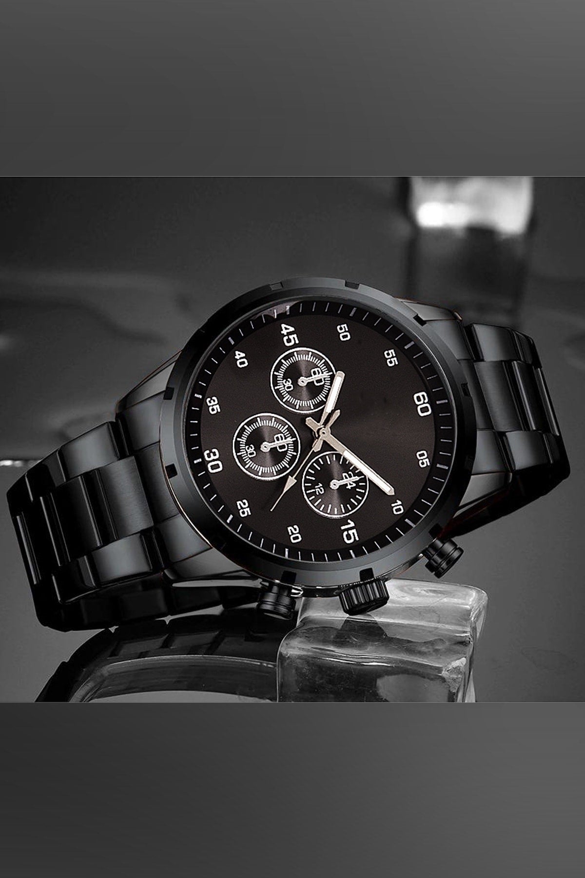 Steel Band Waterproof Men's Wristwatch