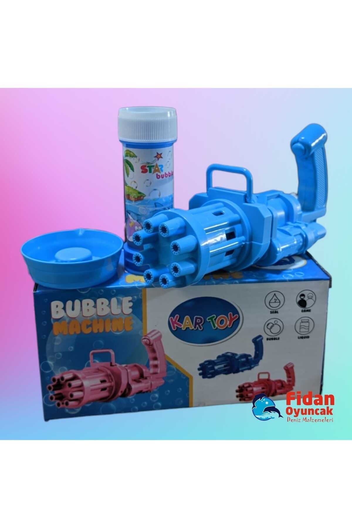 Battery Operated Foam Toy Bubble Foam Machine Gun Bubble Machine 50 ml Bubble Liquid