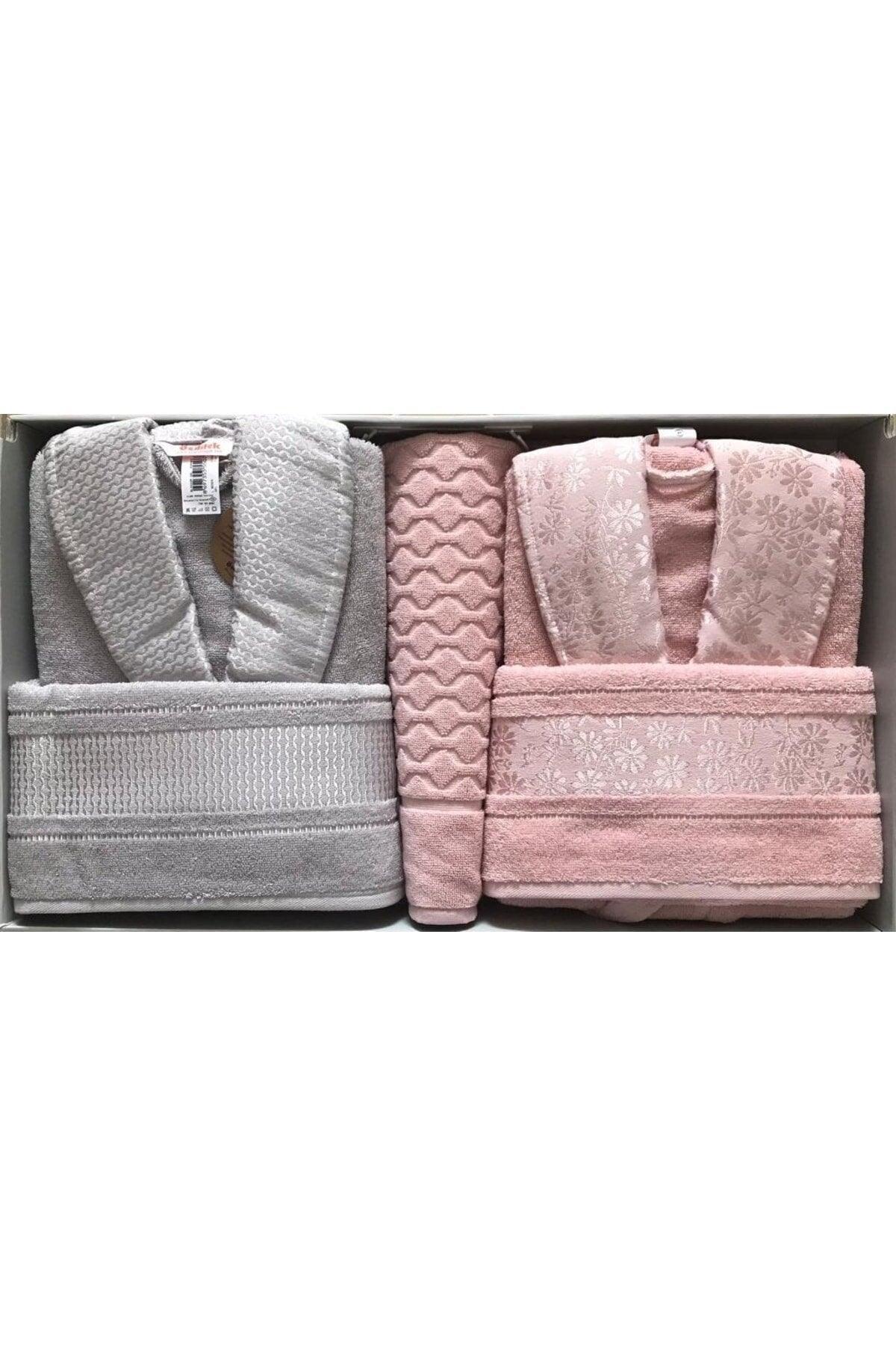 Bathrobe Set Blossom Gray Pink - Swordslife