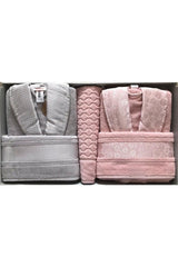 Bathrobe Set Blossom Gray Pink - Swordslife