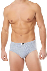 Men's Gray Cotton Combed Cotton Panties 6-Pack