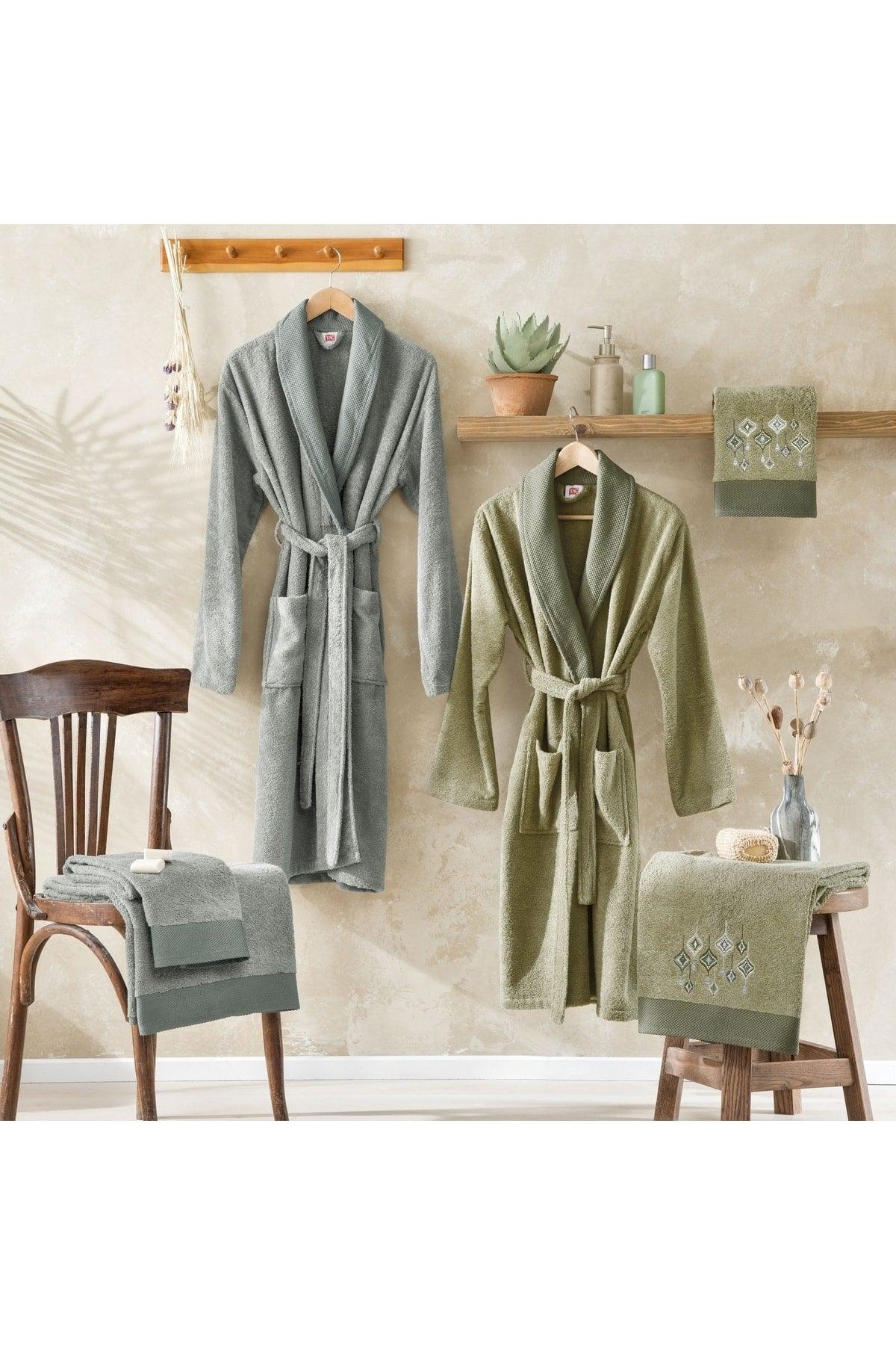 Lordly Cotton 6 Pcs Family Set Khaki Anthracite - Swordslife