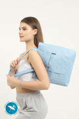 Blue U7 2-Compartment Large Volume Waterproof Fabric Women's Sports Daily Arm And Shoulder Bag B:35 E:35