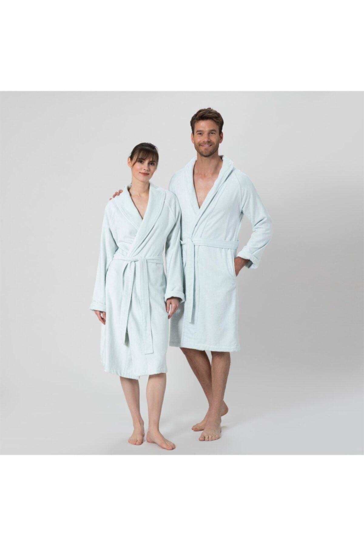 Solid Unisex Bathrobe Light Aqua - Swordslife