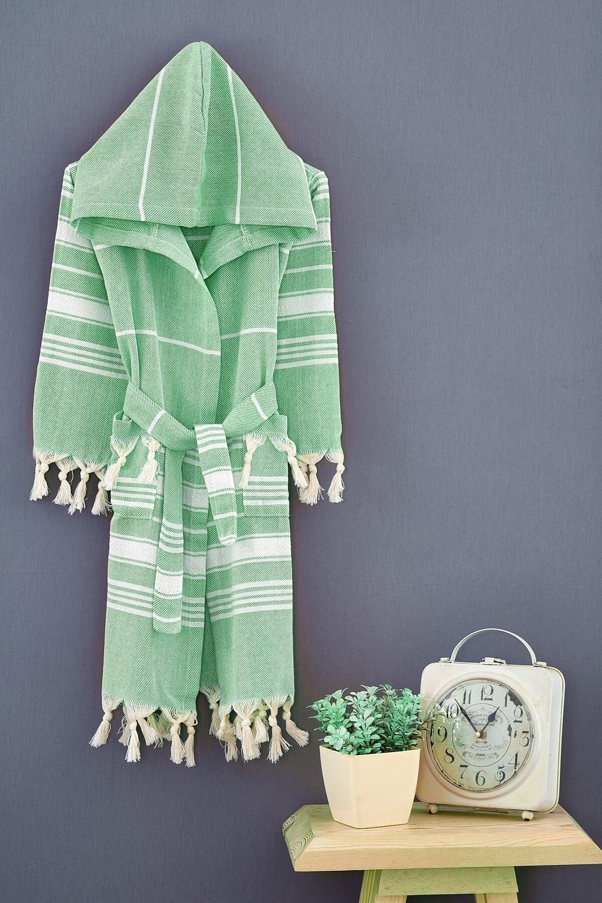 Peshtemal Kids Bathrobe Green - Swordslife