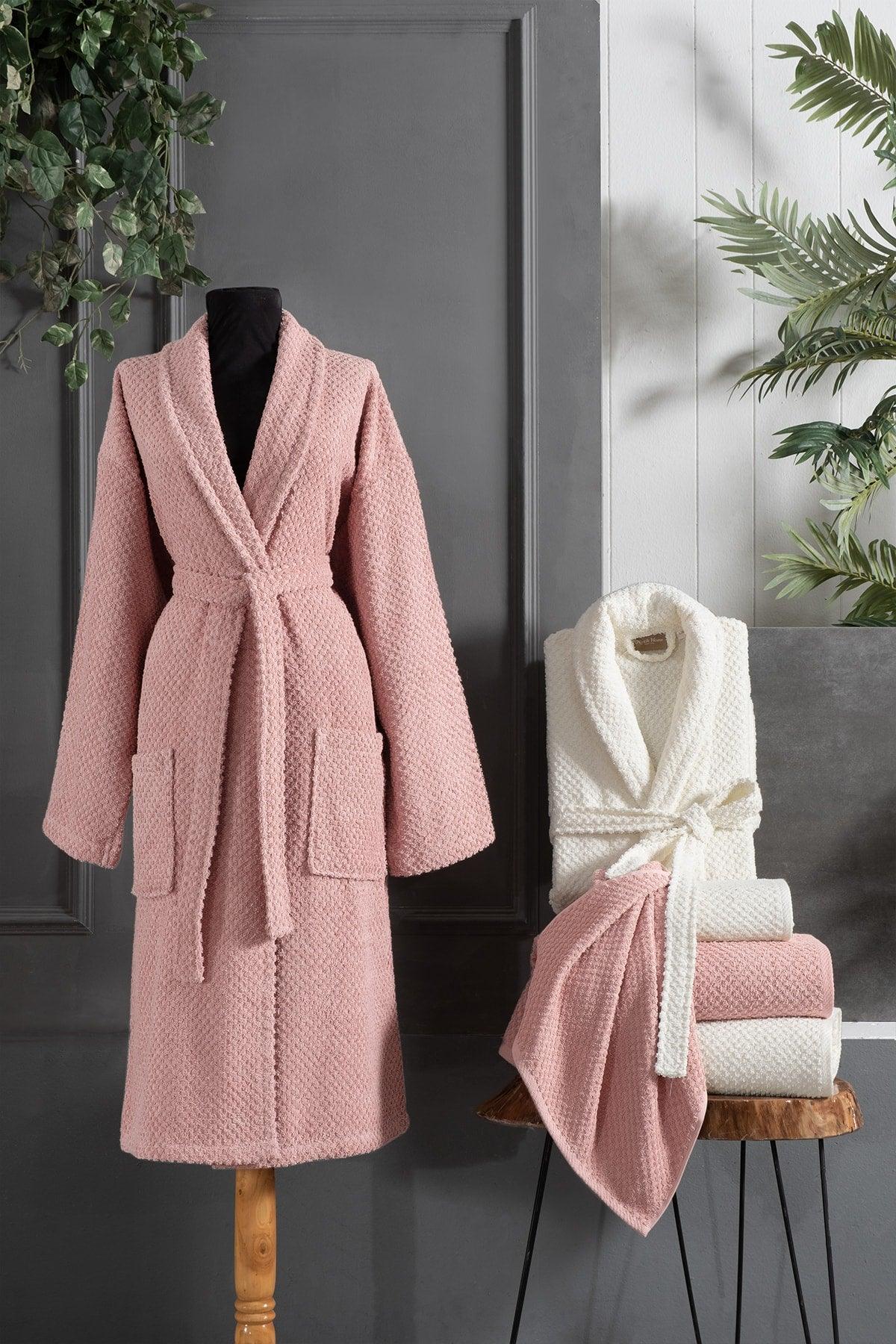 Simple Women's & Men's 6-Piece Family Bathrobe Set (100% Cotton) - Swordslife