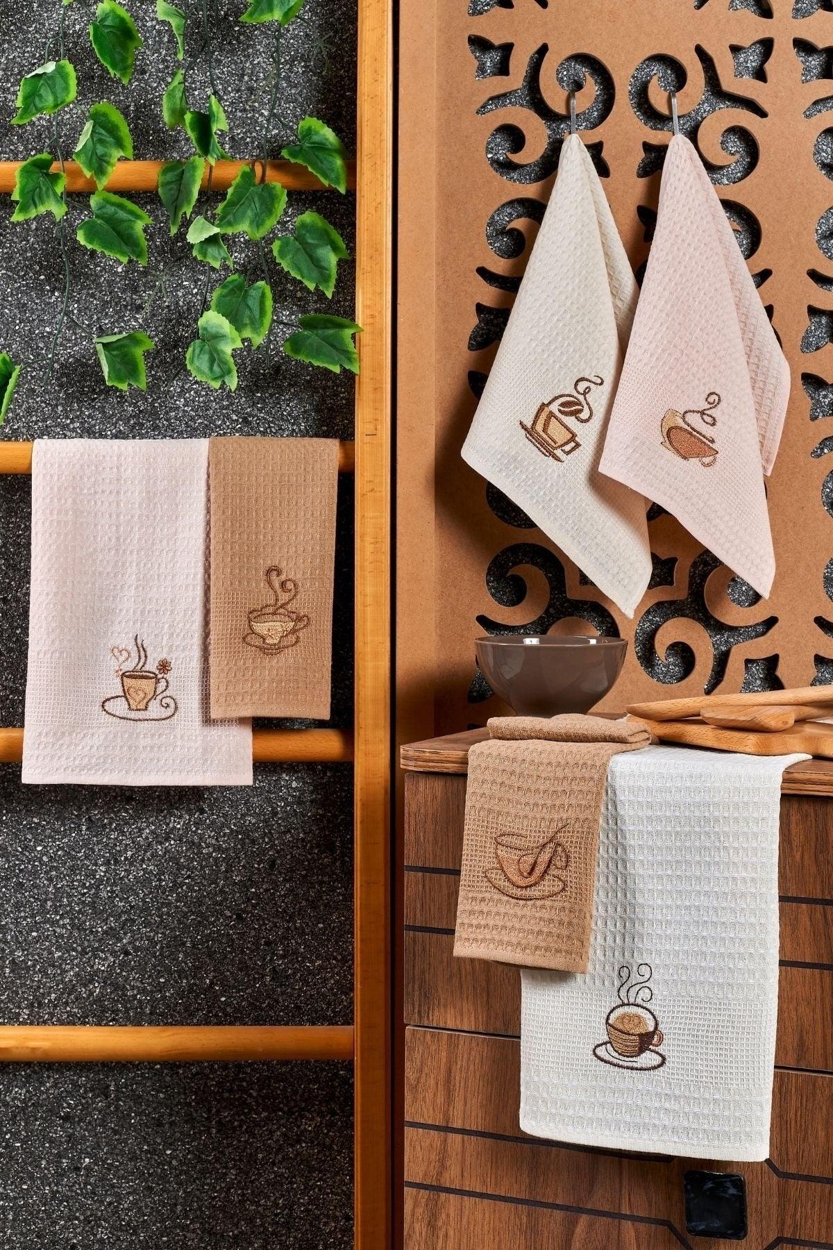 6 Pcs Kitchen Towel Coffee Set 40x60 - Swordslife