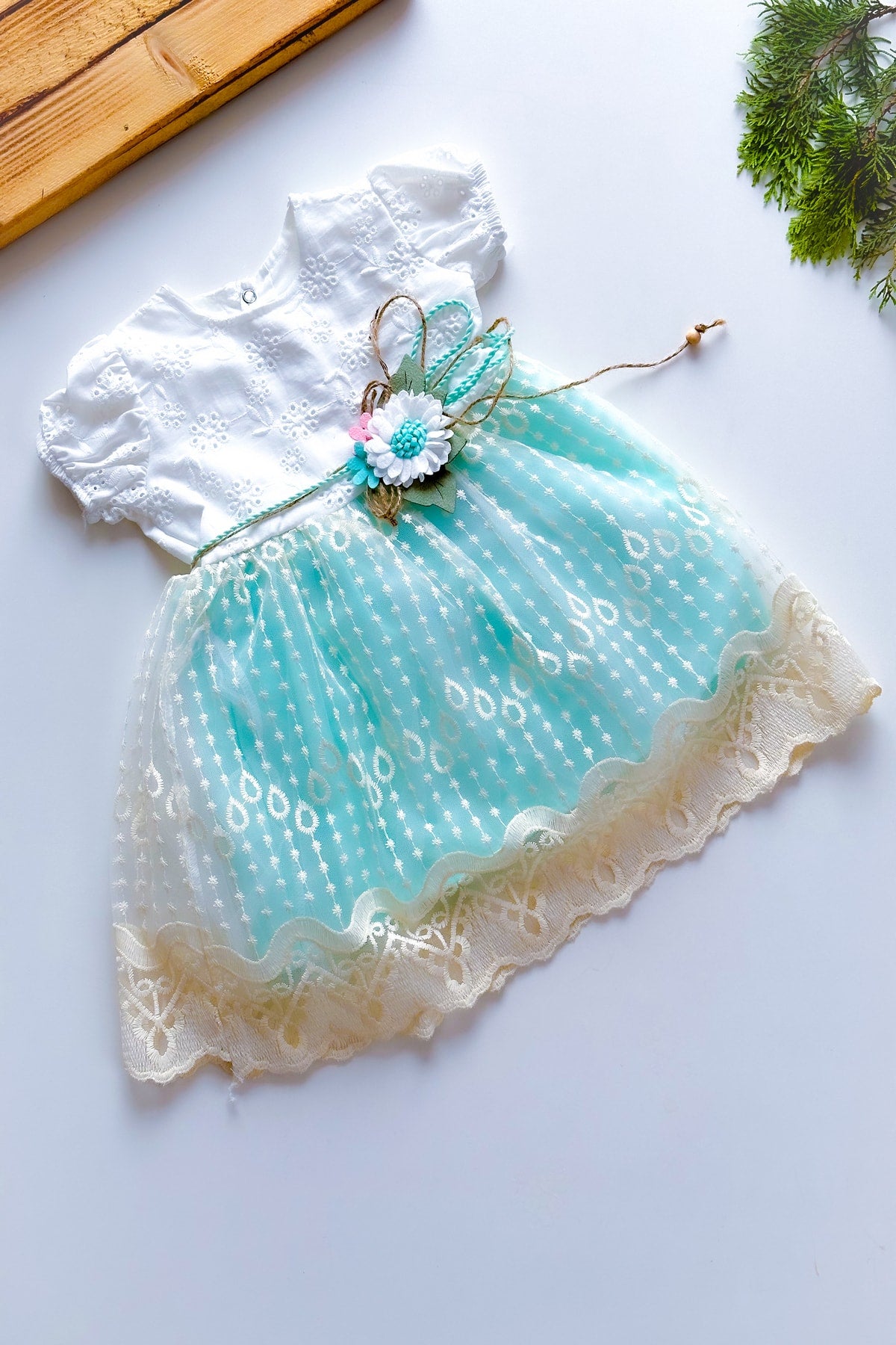 Baby Girl Girl Summer Dress Short Sleeve Tulle Tutu Lined Baby Suit Baby Clothing