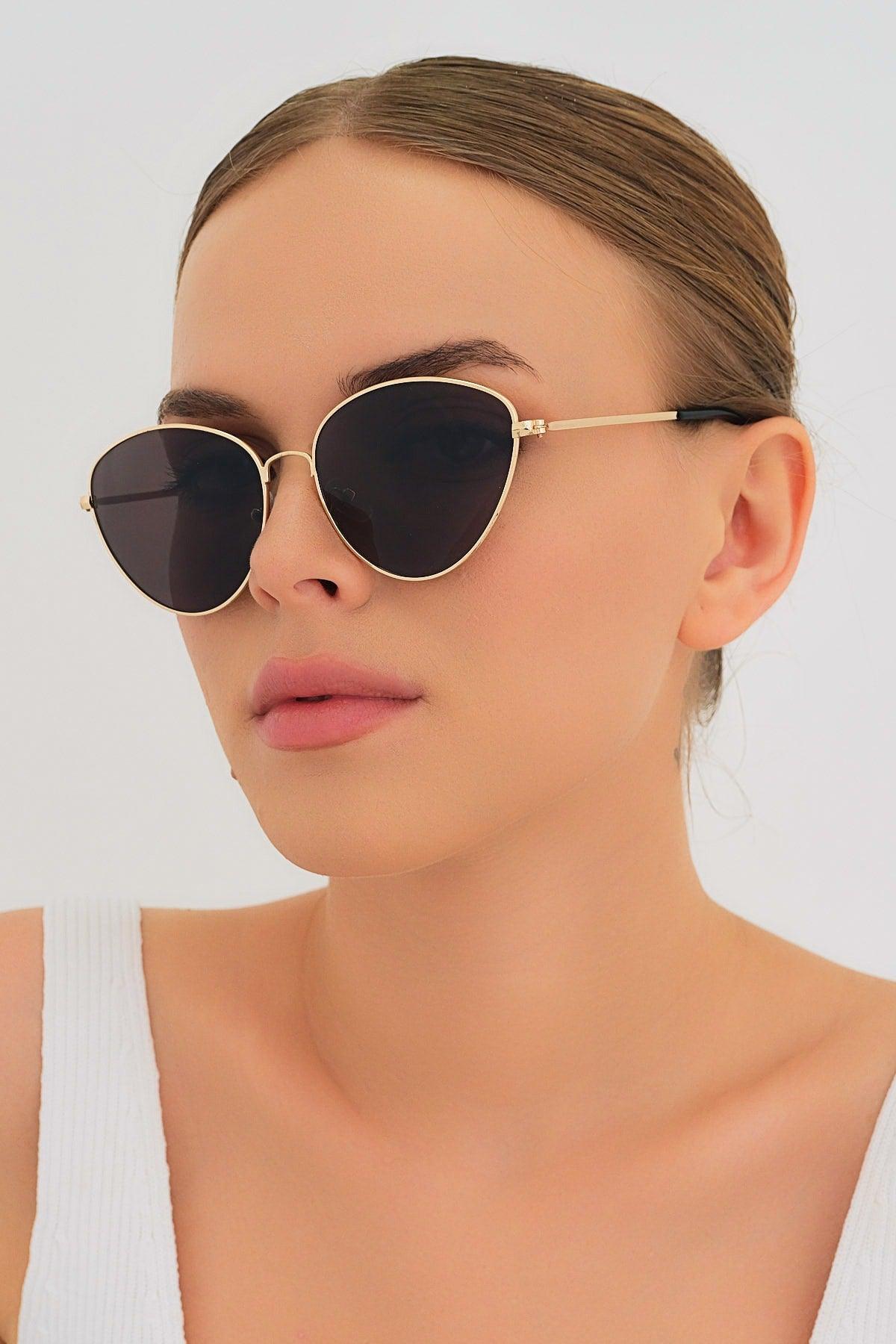 Ml 41 Cat Eye Black Gold Women's Sunglasses - Swordslife