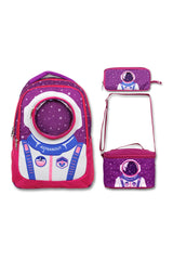 -Umit Bag Licensed Girl Astronaut School Backpack -Nutrition And Pencil Bag Set