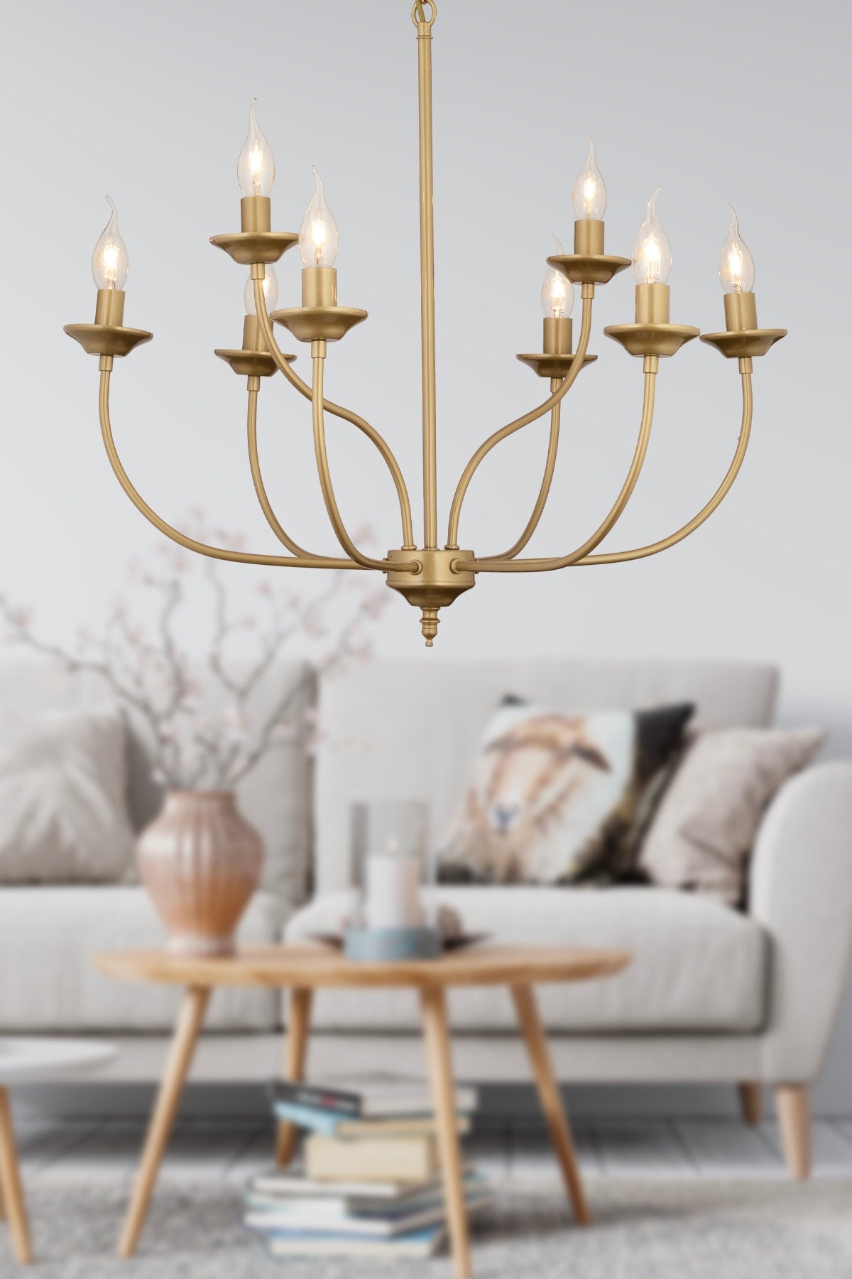 Ariane 8L Antique Modern Bedroom Living Room Chandelier