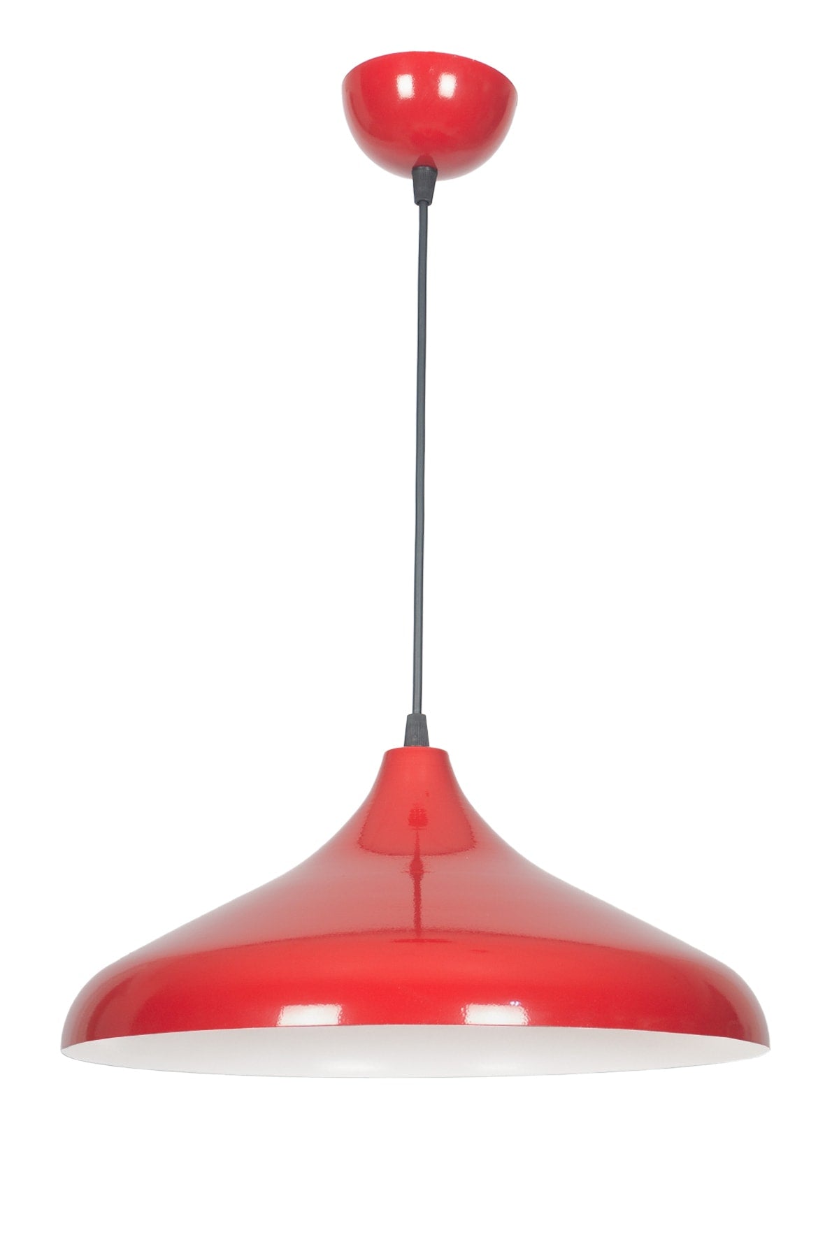 Nil Modern Metal Finished Red Single Pendant Lamp Cafe - Kitchen Chandelier