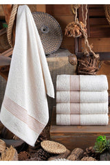 Alice Natural 40x70 4 Pcs Hand And Face Towel Cotton - Swordslife