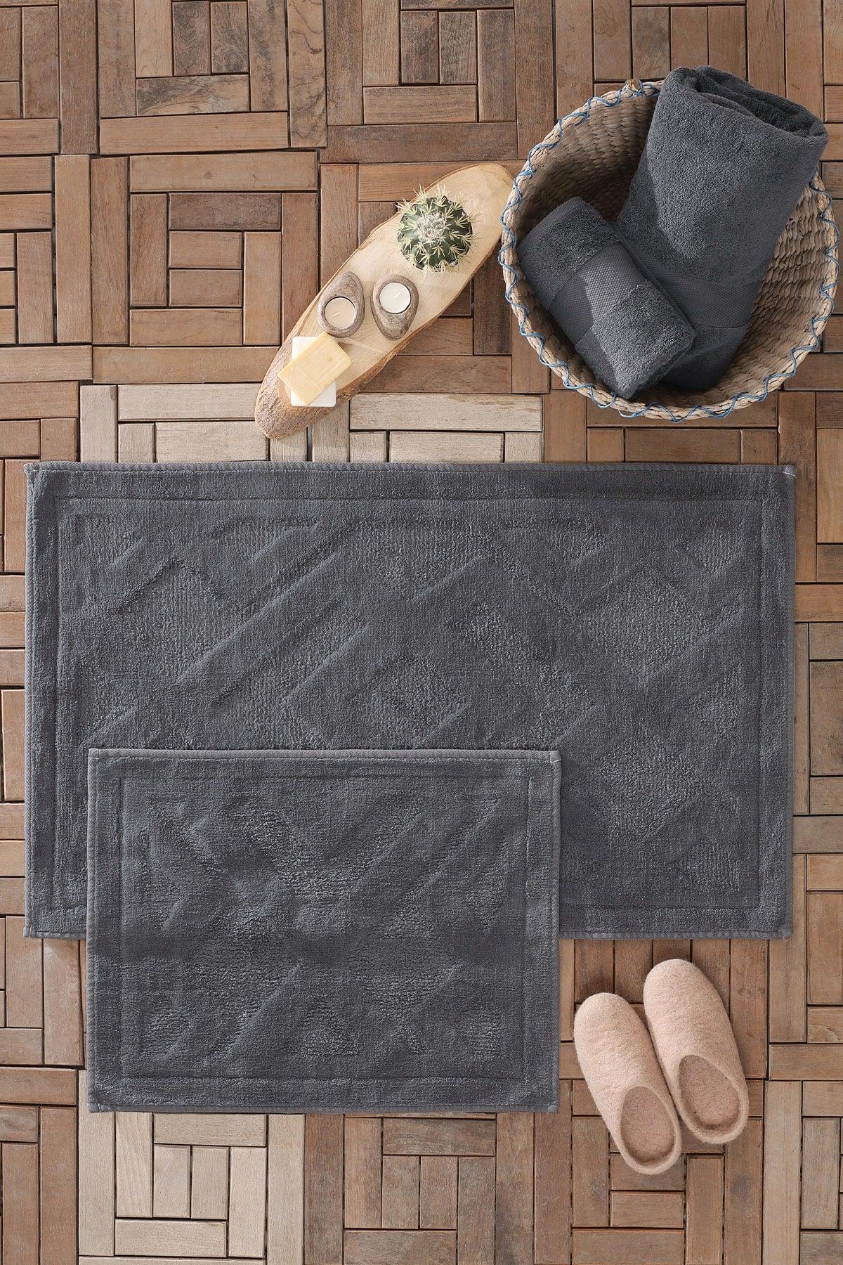 Milo Bath Mat Set - Anthracite - Swordslife