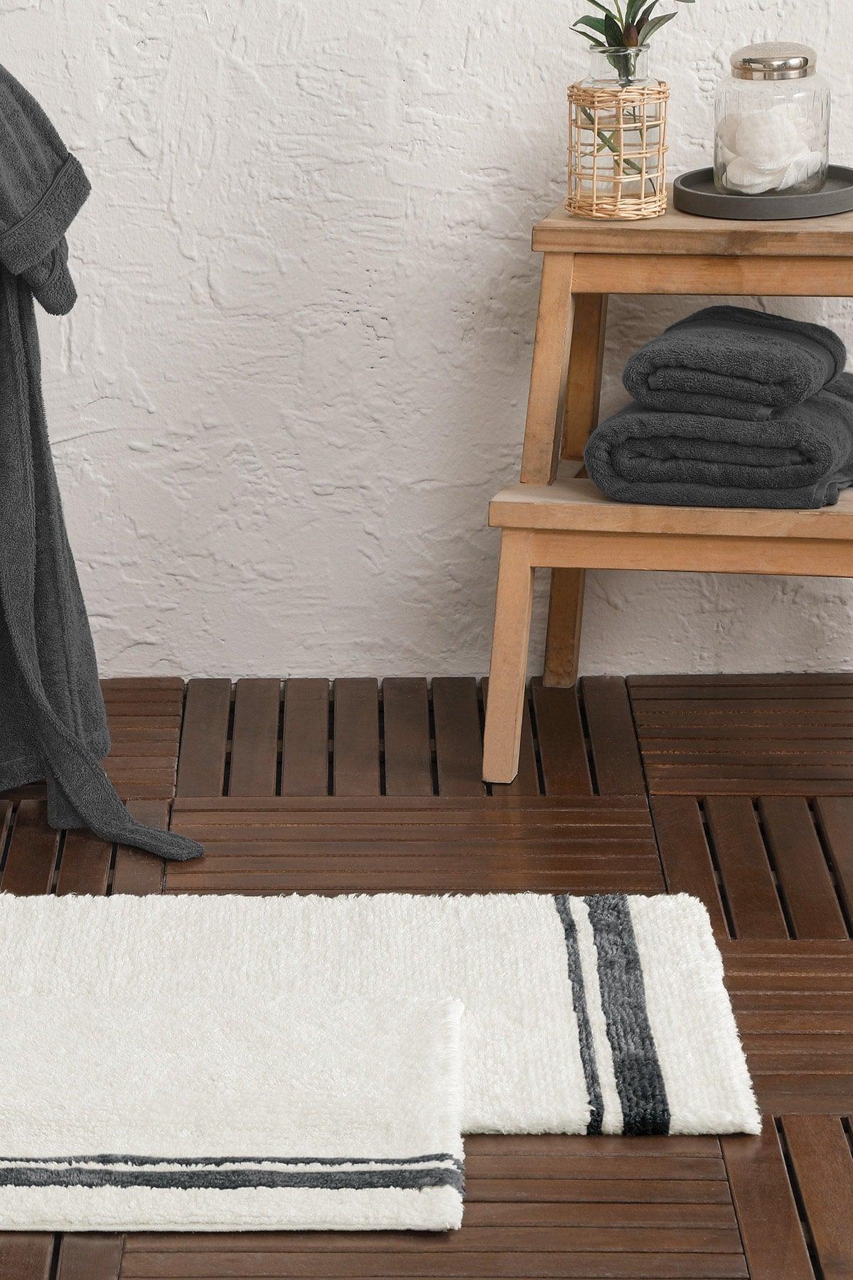 Levi Bath Mat Set - Anthracite - Swordslife