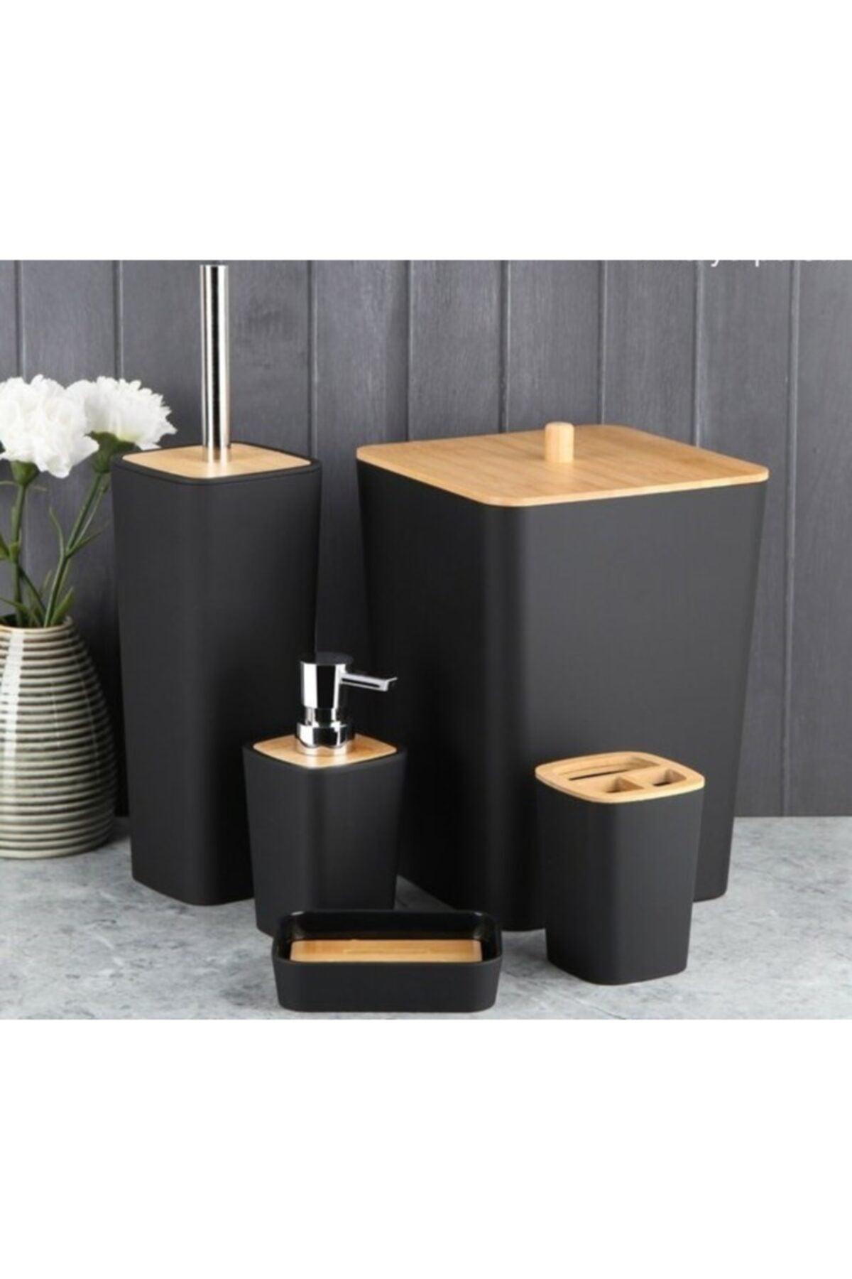 Bathroom Set Black Silver 5 Li Dg Ticaret-800000000210 - Swordslife