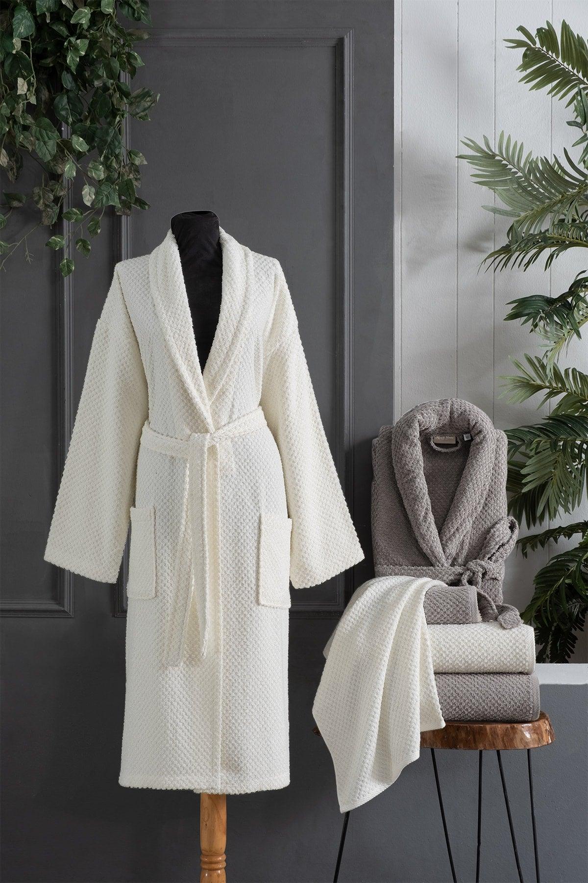 Simple Women's & Men's 6-Piece Family Bathrobe Set (100% Cotton) - Swordslife