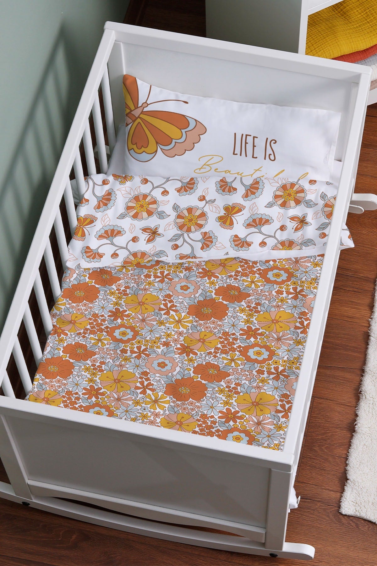 Mother's Side Crib Duvet Cover Set (60X100) - Vibe Series - Hippie Day