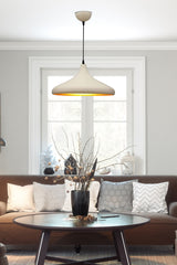 Pera White Single Modern Retro Pendant Lamp Living Room Chandelier